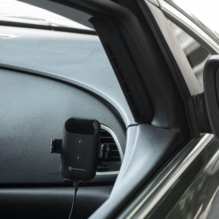 Immagine prodotto Forcell Stylus F-GRIP HS4 car holder for air vent with wireless charging 15W black
