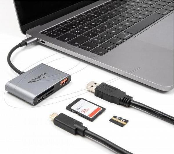 Produktbild Delock USB-C Card Reader für SD und Micro SD Speicherkarten (USB)