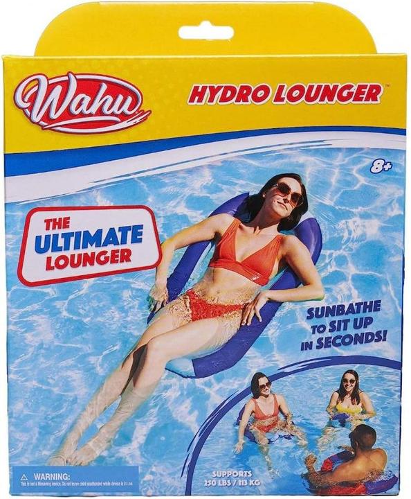 Produktbild Lean Toys Wahu Hydro Lounger, Pool Luftmatratze ab 8 Jahren, einfaches aufblasbares Poolspielzeug