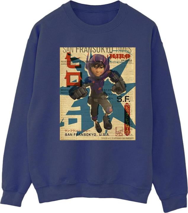 Immagine prodotto Disney Big Hero 6 Baymax Hiro Newspaper Felpa Donna (L)