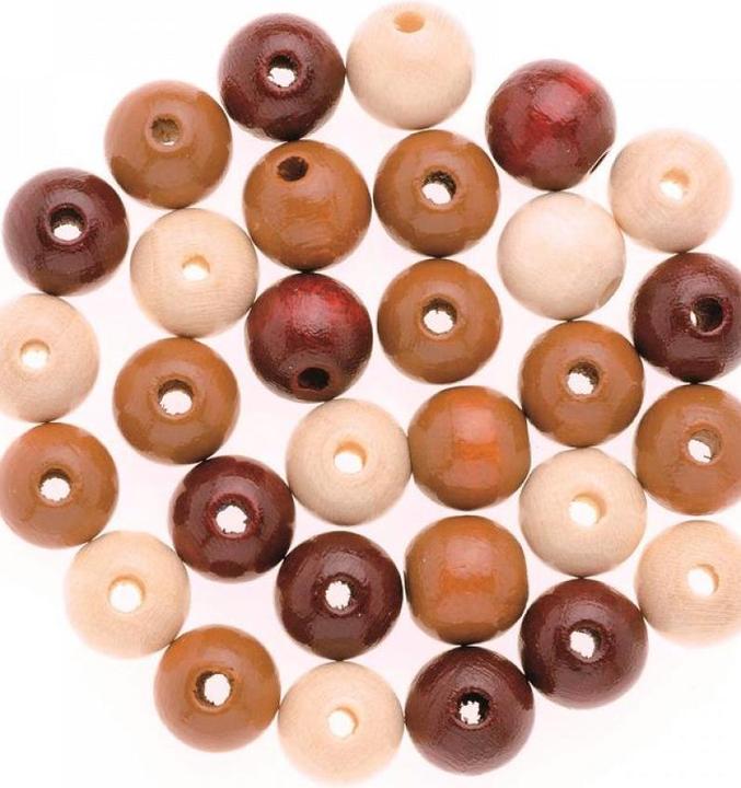 Produktbild Glorex Holzperle 8mm 80St braun-mix FSC Buche