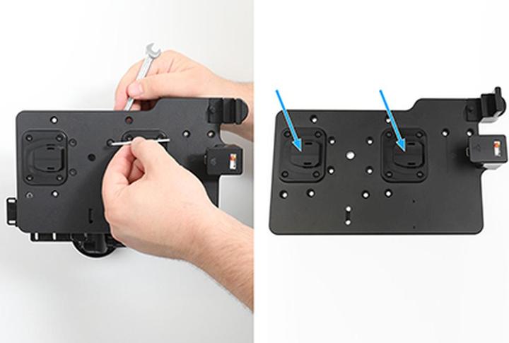 Produktbild Brodit ModTek Dock (Grundhalter) für Android / Windows Geräte, mit USB Hub (3x A + 1x C) (USB-C, 3 Ports)