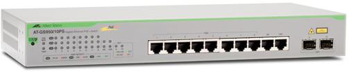 Actual product image Allied Telesis 10 Port Gigabit Ethernet Switch, PoE+, 2 SFP (12 ports)