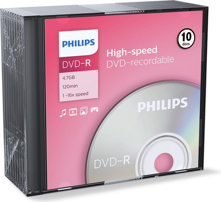 Actual product image Philips 1x50 DVD-R 4.7GB 16x SP (50 x)