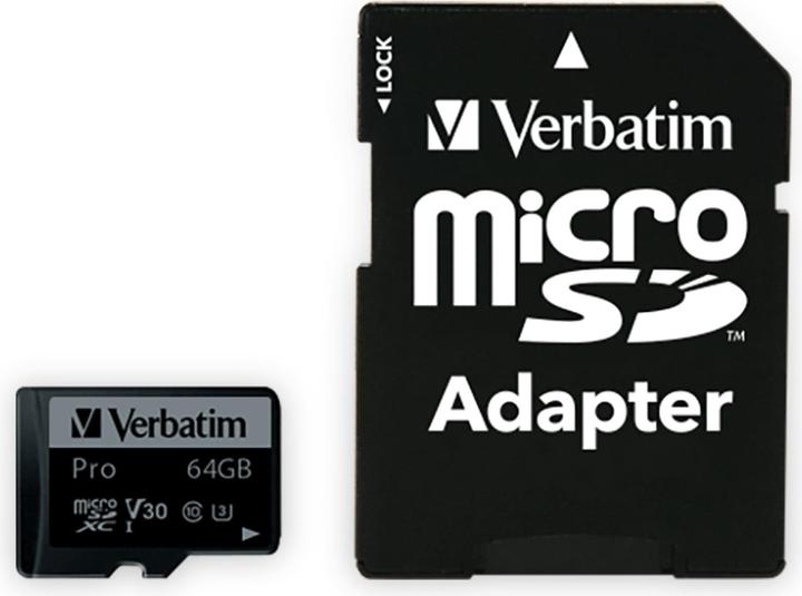 Immagine prodotto Verbatim Pro (64 GB, microSDXC, U3, UHS-I)