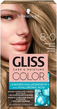 Schwarzkopf Gliss Color Hair Dye 8-0 Natural For blonde hair (8-0 Natural Blond)