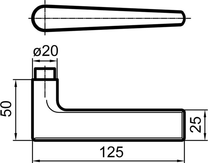 Actual product image Glutz Door handle 5036 Vienna (Door handle)