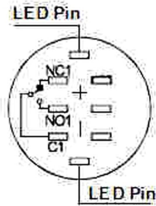 Actual product image Velleman Round Metal Push Button Spdt 1No 1Nc Blue Ring