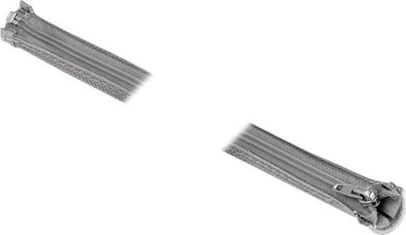 Produktbild Delock Geflechtschlauch mit Reissverschluss hitzebeständig 3 m x 30 mm grau (Kabelschlauch, 300 cm)