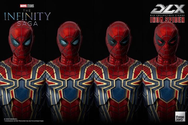 Actual product image ThreeZero Infinity Saga figurine 1/12 DLX Iron Spider 16 cm