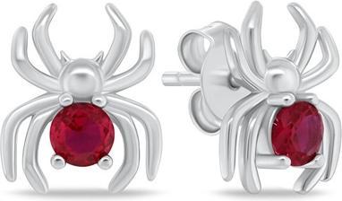 Produktbild Brilio Silver - Silver earrings with red zircon Spider EA1142WR