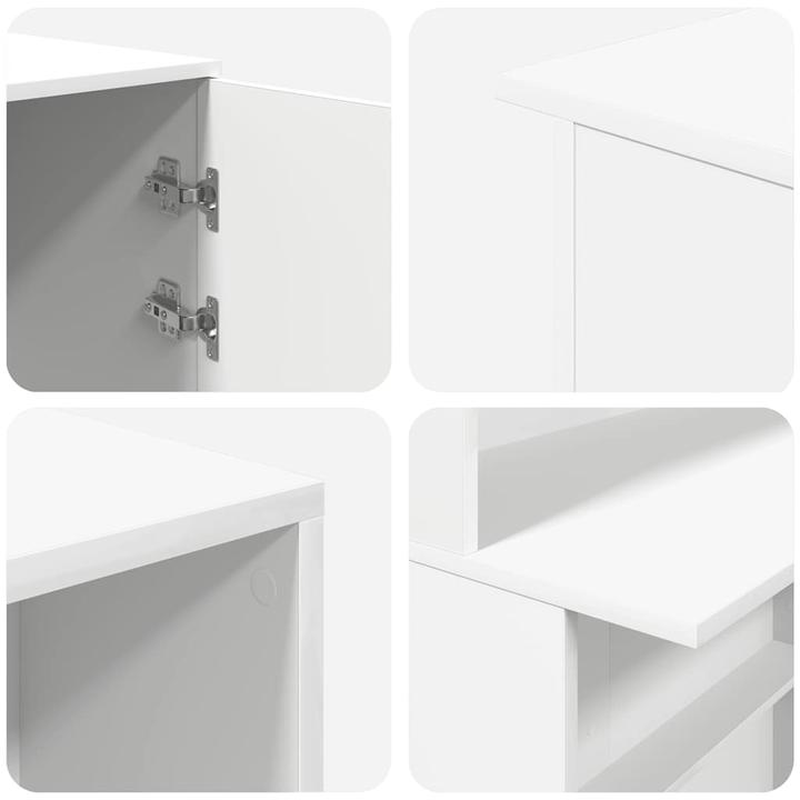 Image du produit VidaXL Comptoir d'accueil Blanc 200x50x103,5 cm Bois composite Comptoir d'accueil