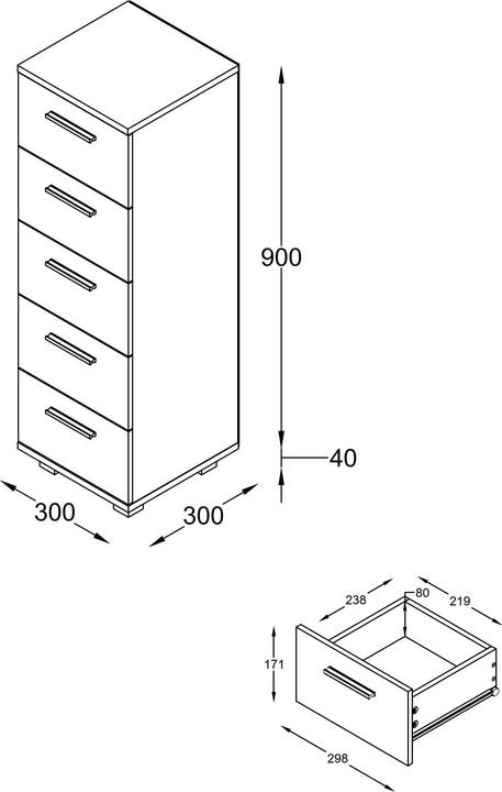 Immagine prodotto VCM Zalo M (90 x 30 x 30 cm)