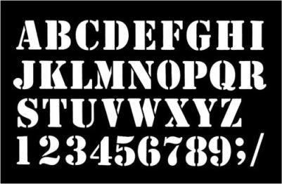 Actual product image Artemio Writing Stencil Alphabet