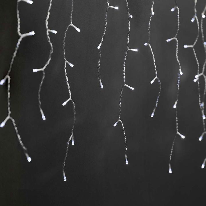 Actual product image Nedis Decorative icicle lights | 360 LED's | Cold white | 9 m | Light effects: 7 | Mains power supply (14 m)