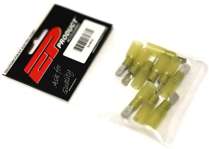 Actual product image EP Flat plug WP 6.3 x 0.8 mm, male, yellow, 10 pcs.