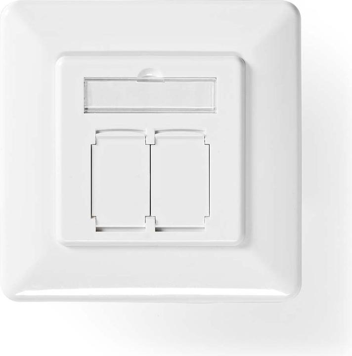 Produktbild Nedis Netzwerk-Wanddose | Unterputz | 2-Port port(s) | CAT7 | Gerade | Buchse | Vergoldet | PVC | El