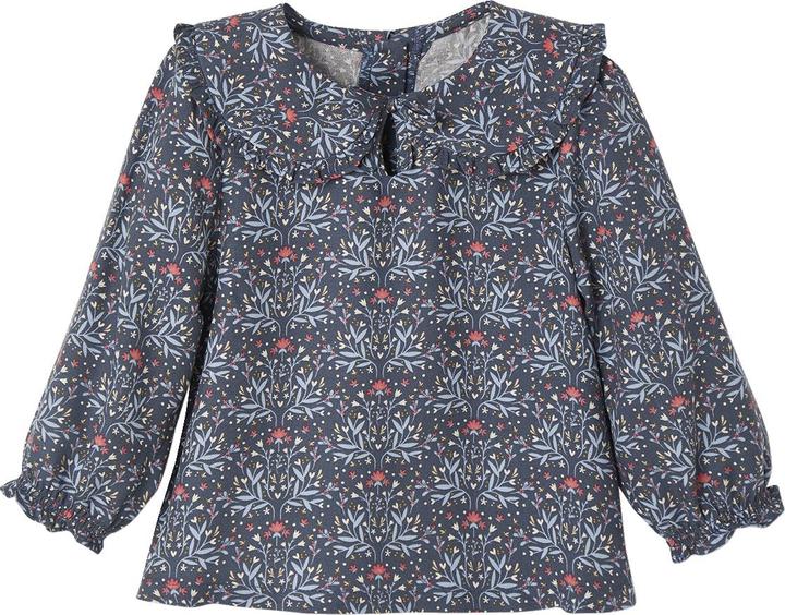 Actual product image Vertbaudet Girls' baby blouse with puff collar (68)