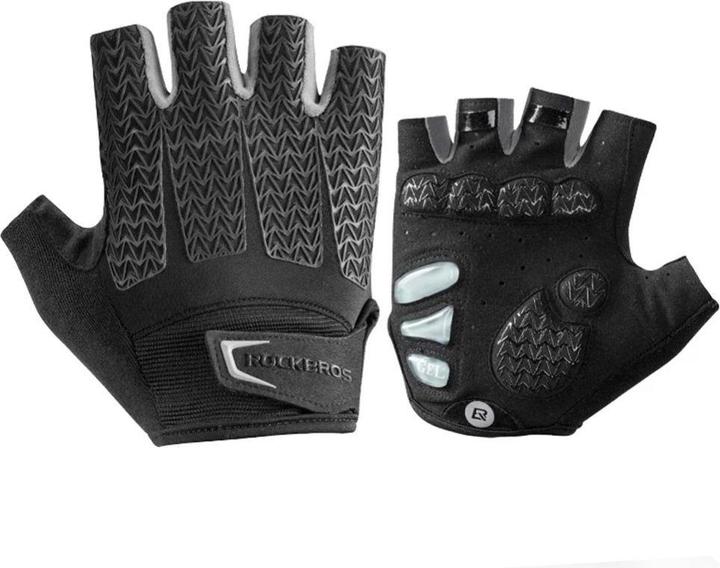 Immagine prodotto Rockbros S169BGR Guanti da ciclismo XL con inserti in gel - grigio (XL)