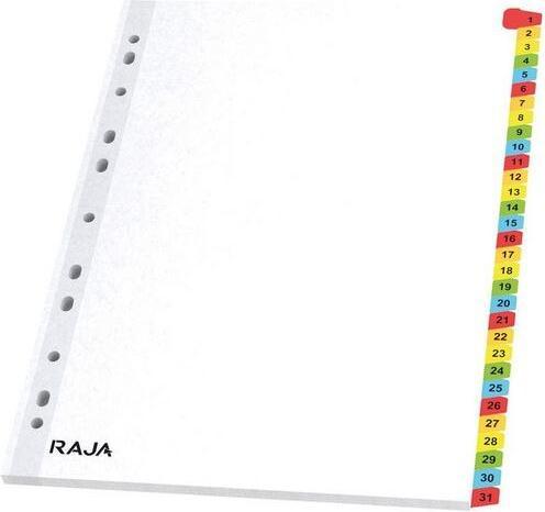 Produktbild Raja Register 1-31 31-teilig Mehrfarbig