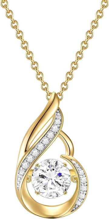 Rafaela Donata Damen Sterling Silber Zirkonia gelbgold 42,0 cm Basiskette + 7,0 cm Verlängerung - 30352 (Sterling Silber, 42 - 49 cm)