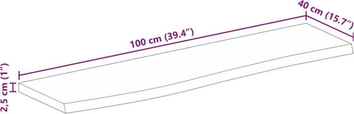 Actual product image VidaXL Fenggang Town (100 x 40 x 2.5 cm)