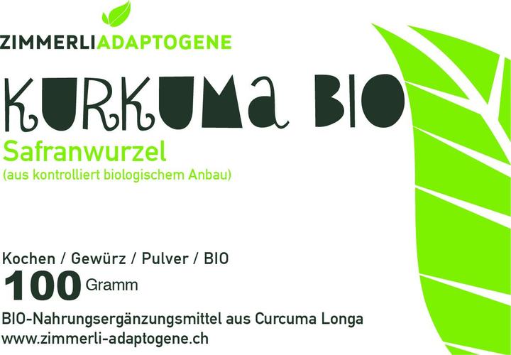 Produktbild Zimmerli Adaptogene Kurkuma Pulver (BIO) (1 Stück, Pulver, 100 g)