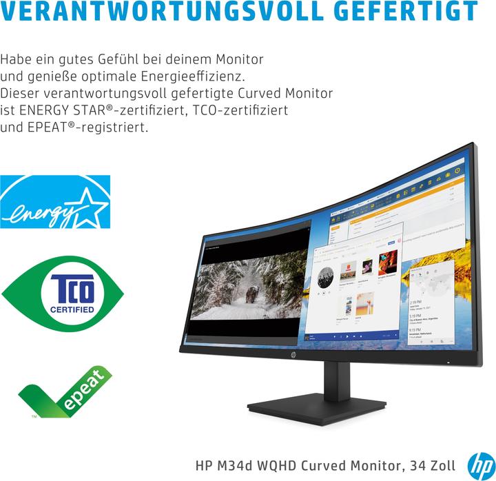 Image du produit HP M34d (3440 x 1440 pixels, 34")