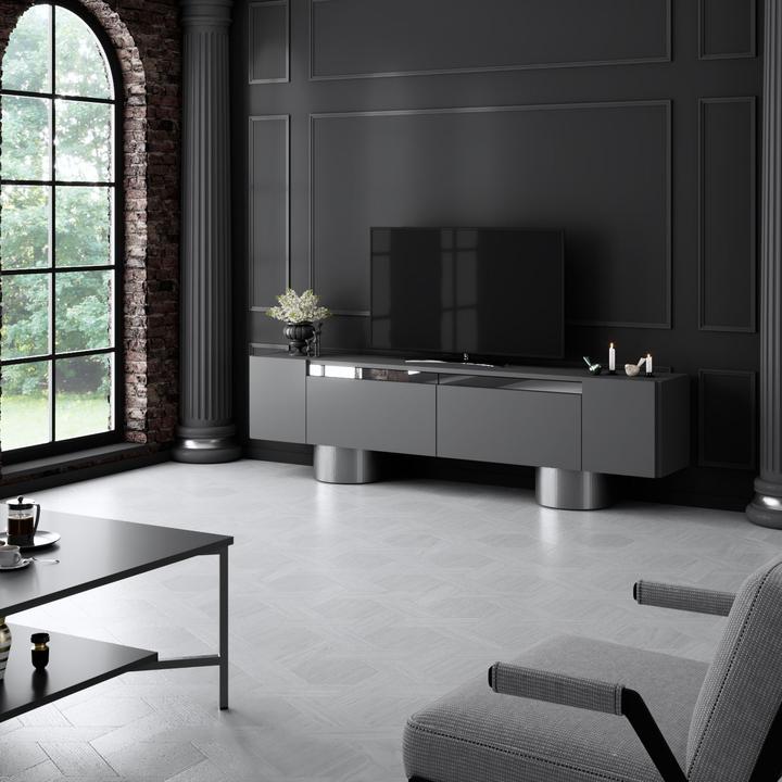 Actual product image Skye Decor Bohem Silver TV Stand (180 x 50 x 30 cm)