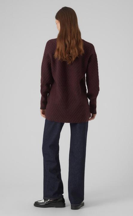 Produktbild Vero Moda VMANJASTINNA LONG V-NEK PULLOVER GA EXC Strickpullover (L)