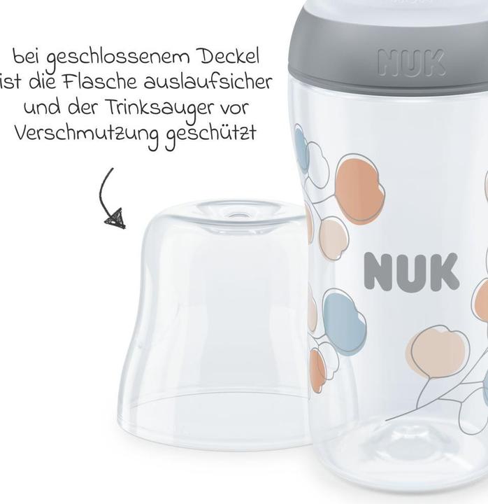 Produktbild NUK Babyflaschen PP-Flasche Perfect Match 260 ml + Silikon-Sauger (260 ml)