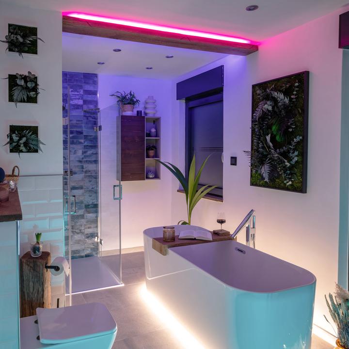 Immagine prodotto Briloner Flexband RGB-LED, 280xRGB-LED/0,11W, IP44 per esterni, 10m (1000 cm, Interno)