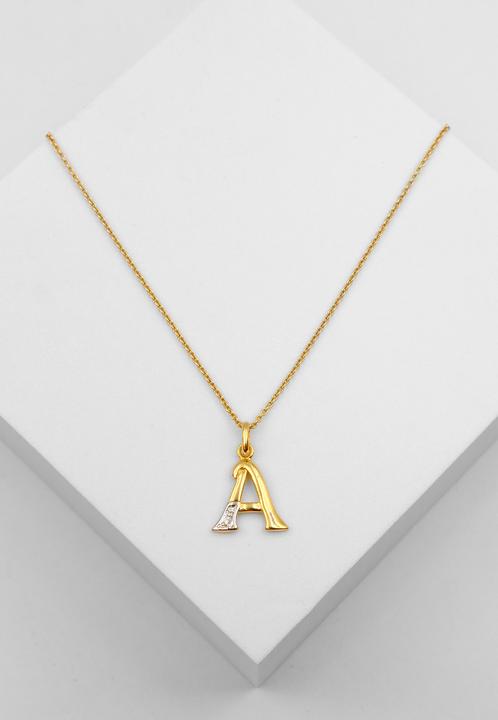 Actual product image Muau Letter (750, White gold, 18K yellow gold)