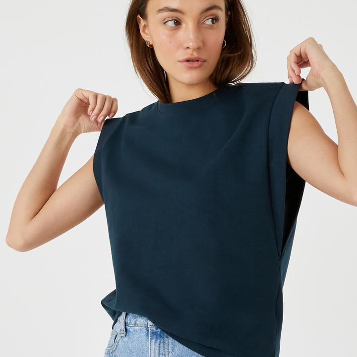 Actual product image La Redoute Collections Sleeveless top with a round neckline (XL)