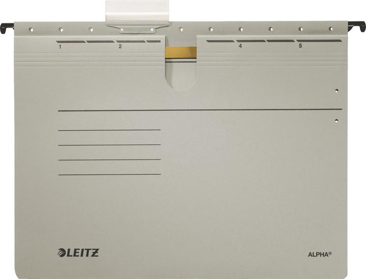 Produktbild Leitz ALPHA Hängehefter, A4, kaufmännische Heftung, grau (A4, 25 x)