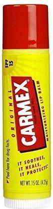 Actual product image Carmex Strawberry Flavor Moisturizing Lip Balm Stick SPF 15 (10.19 ml)
