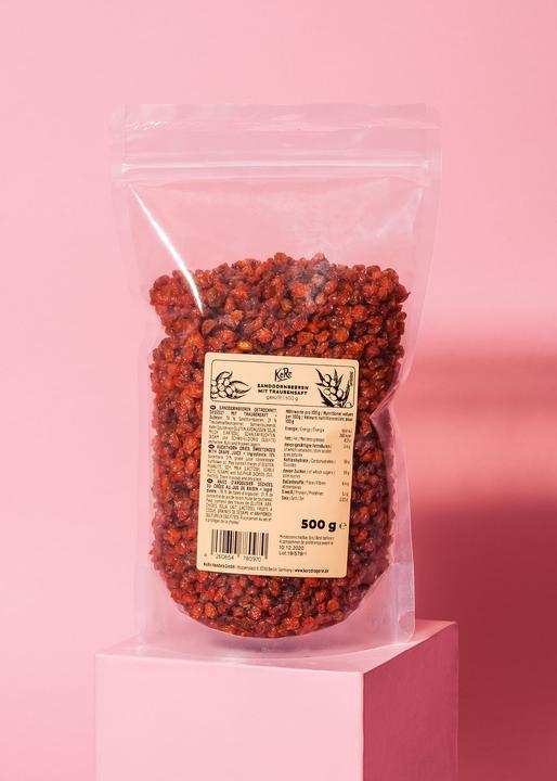 Produktbild KoRo Sanddornbeeren getrocknet, gesüsst mit Traubensaft (500 g)