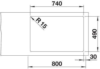 Immagine prodotto Blanco Claron 700-IF/A Durinox (Lavandino montato in alto, 76 cm, 51 cm)