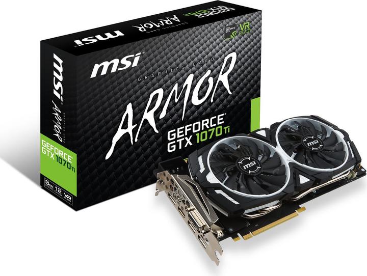 Actual product image MSI GeForce GTX 1070 Ti ARMOR 8G (8 GB)