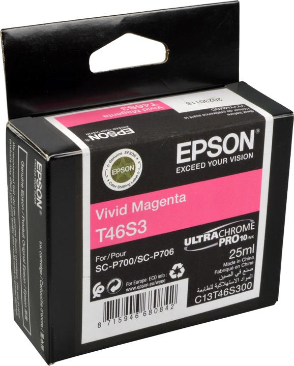 Produktbild Epson Ink/Singlepack Vivid MG T46S3 10 25ml (M)