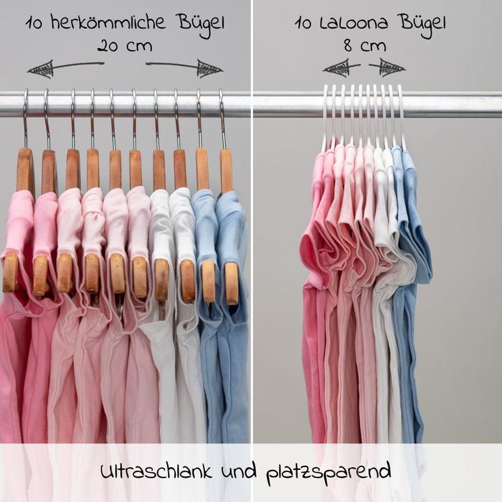 Produktbild La Loona LaLoona Strampler & Sets Body-Sparset Langarm inkl. Kleiderbügel - Salbei Grau (80)