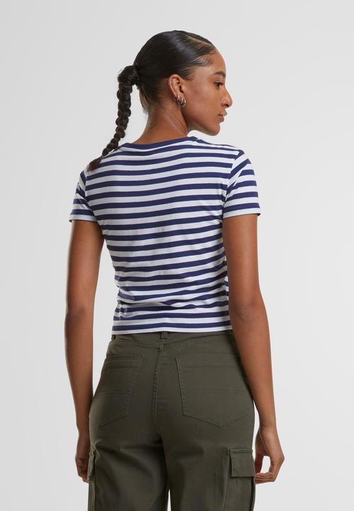 Produktbild Urban Classics Ladies Short Striped Tee - 142651 (L)