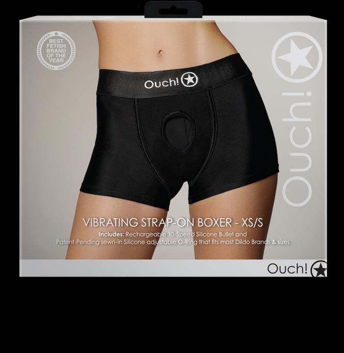 Actual product image Ouch! Vibrating Strap-on Boxer - XS/S