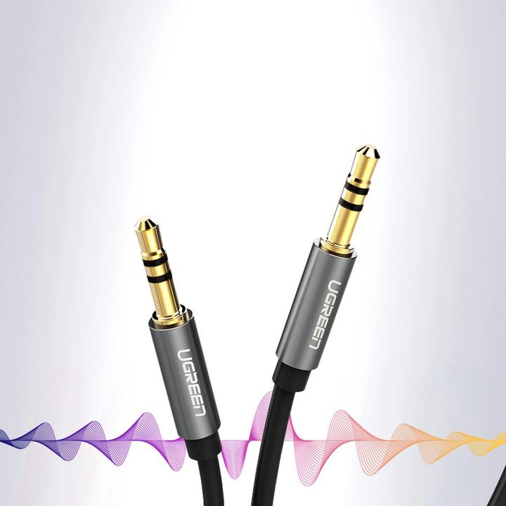 Actual product image Ugreen AV119 3.5mm AUX 5m jack cable (black) (5 m, 3.5mm jack (AUX))