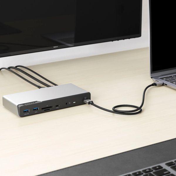 Productafbeelding Alogic Universele Docking Met Vier Schermen (USB-C, 14 Havens)