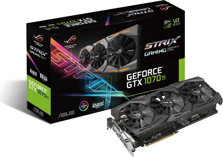 Productafbeelding ASUS GeForce ROG STRIX GTX 1070 Ti A8G GAMING (8 GB)