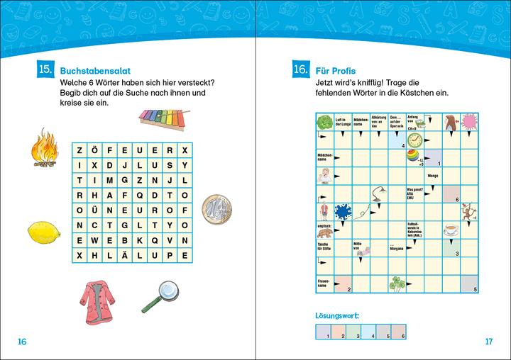 Actual product image Leselöwen Kreuzworträtsel für Leseprofis - 2. Klasse (Sonnengelb) (German, Katrin Merle, Loewe learning and puzzles, 2022)