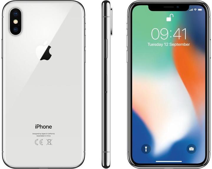 Produktbild Apple iPhone X (256 GB, Silver, 5.80", 12 Mpx, Single SIM, A / Wie neu)