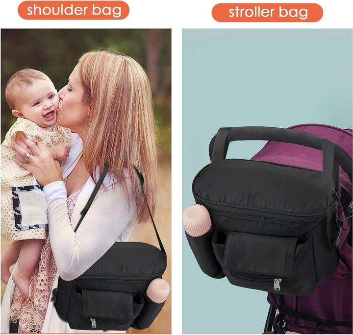 Produktbild ASMI Kinderwagen Organizer, Kinderwagentasche Schwarz