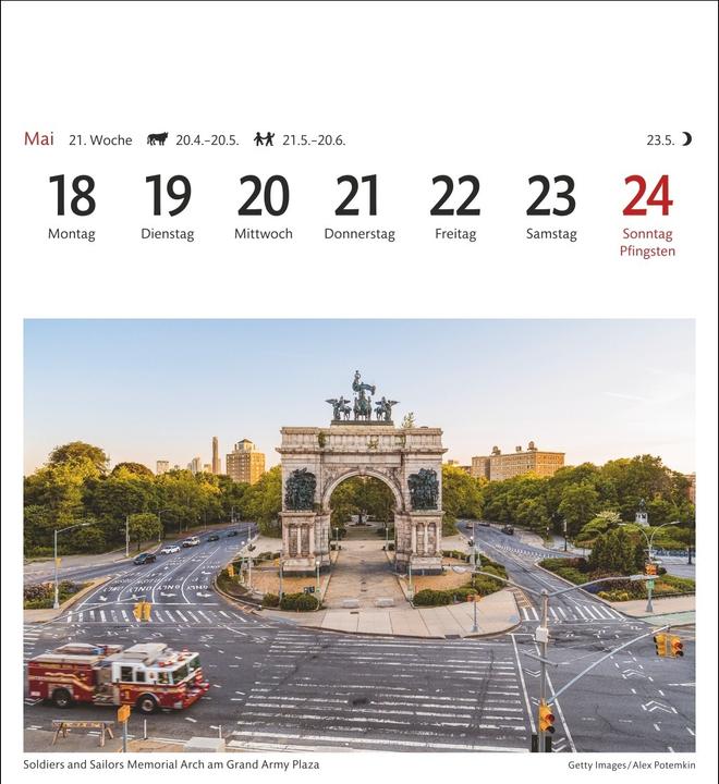 Produktbild Harenberg New York Sehnsuchtskalender 2026 - Wochenkalender mit 53 Postkarten (Deutsch)